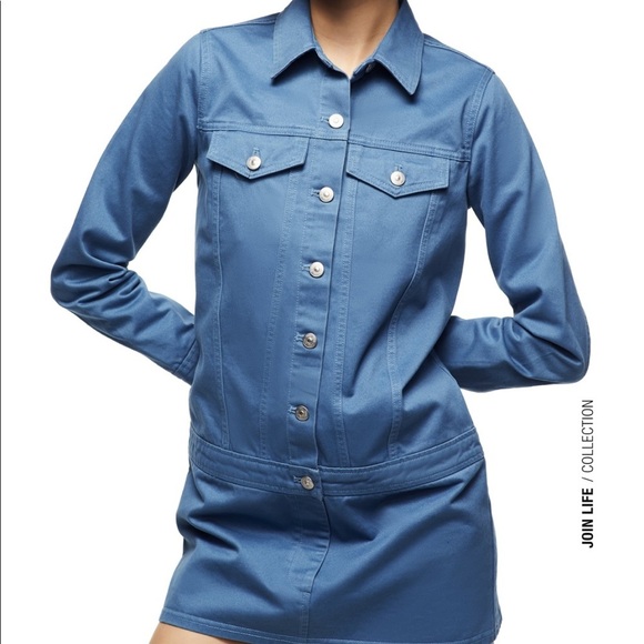 ZARA BNWT Cotton Button-up Denim Dress - Picture 2 of 6
